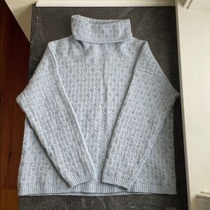 Fisherman Out of Ireland Turtleneck Sweater Size Women’s Large (L) Blue Gray